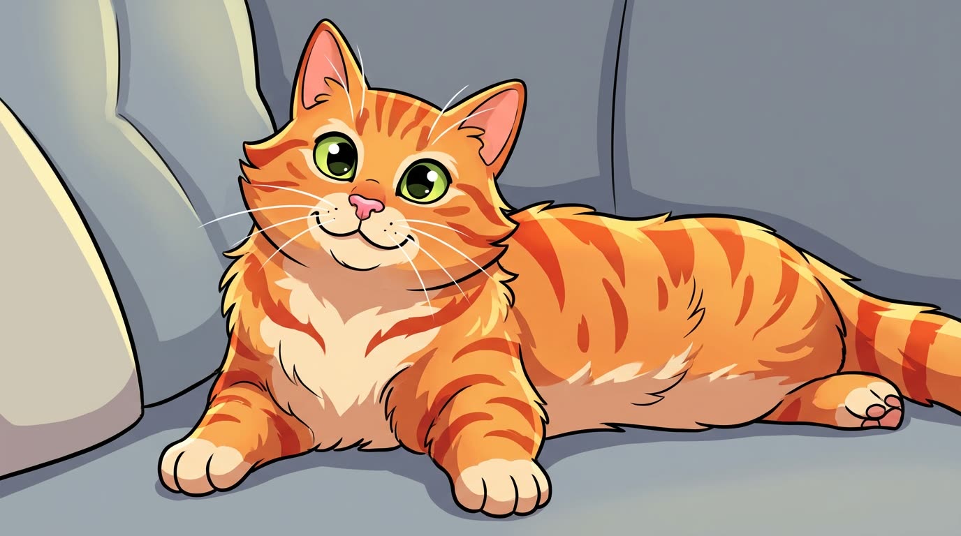 Cartoon pet portrait sample