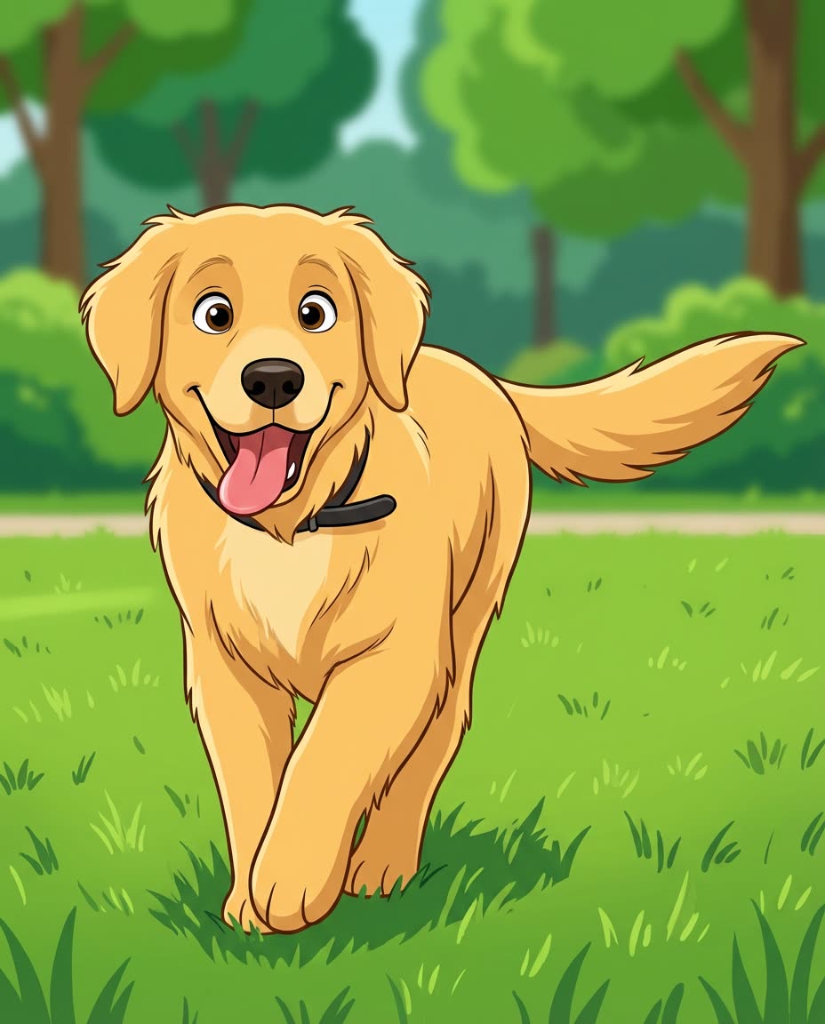 Dog cartoon portrait