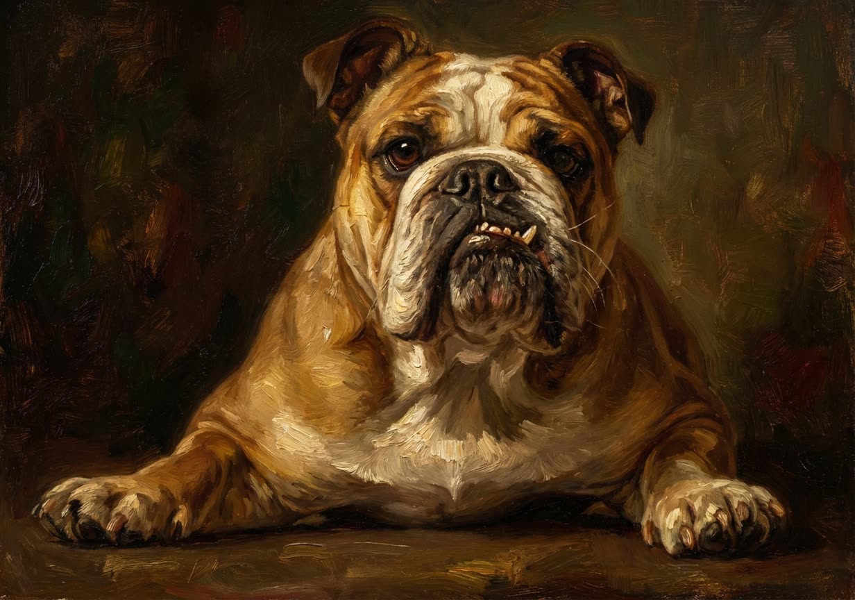 Oil Painting pet portrait sample