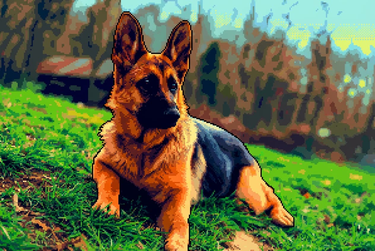 Pixel Art pet portrait sample